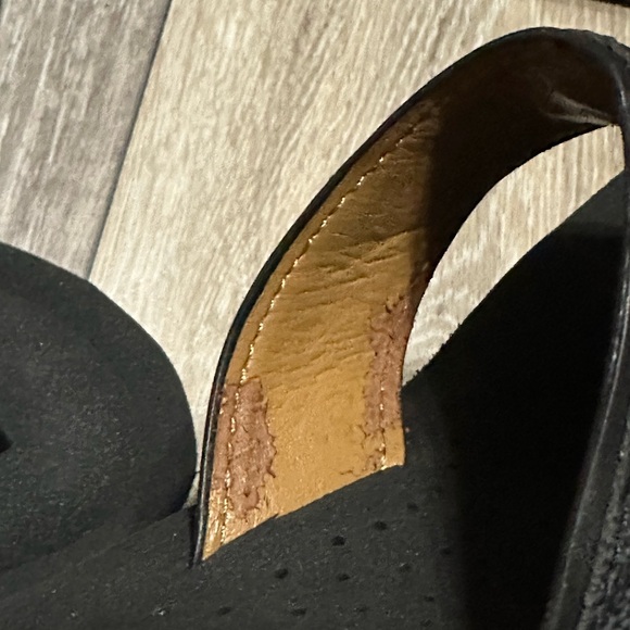 Never use COACH JANICE FLIP FLOPS WEDGE HEEL IN BLACK AND GRAY size:7 A00964 - Picture 5 of 8